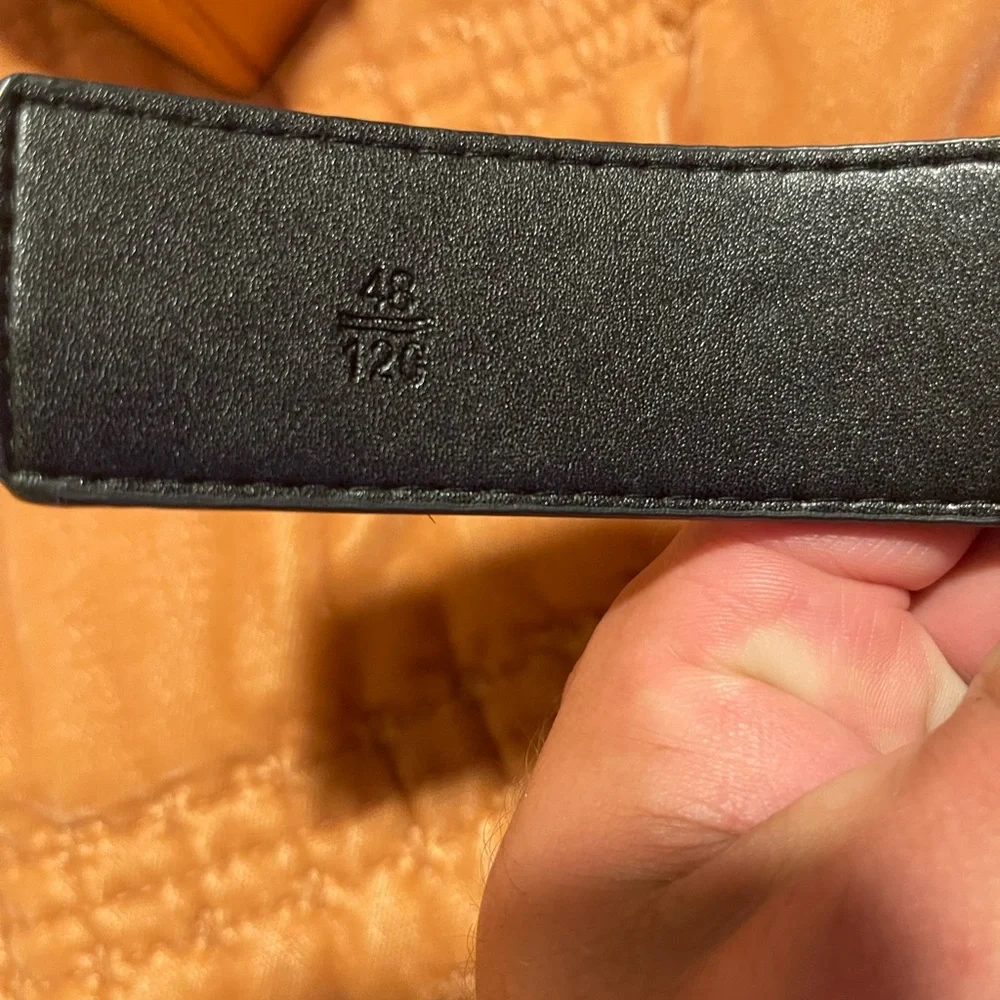 Louis Vuitton Men’s Damier Graphite Black/Brown LV Buckle Belt